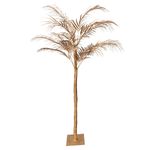 Palmera artificial decorativa, 140 cm, dorada - 0