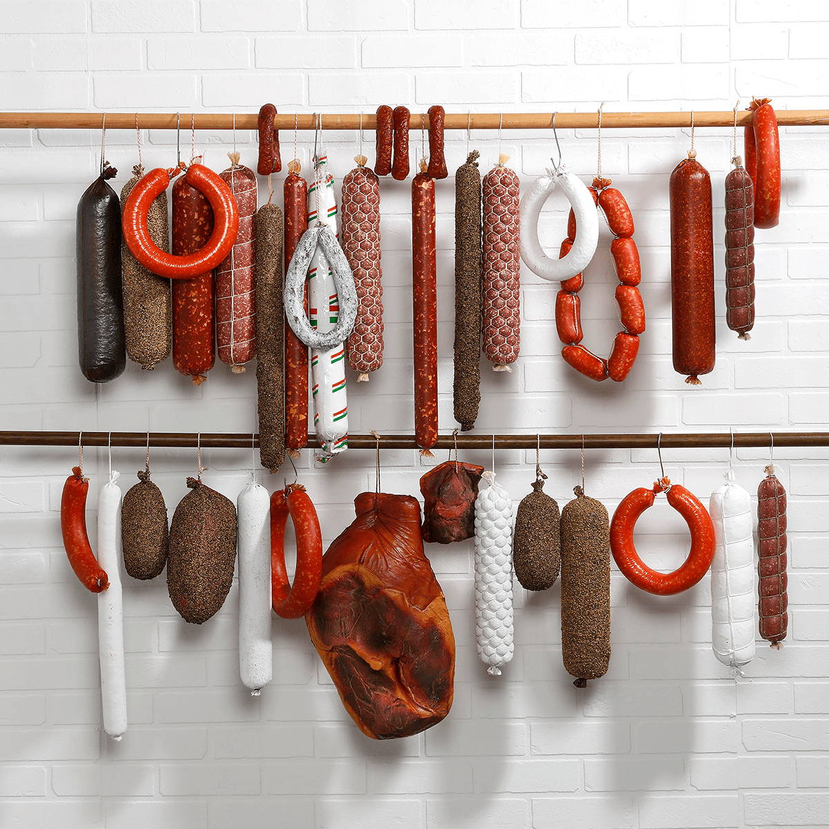 Fausse Saucisse Décorative Réaliste - Modèle Alimentaire Imitation Cantonaise 16,5cm - Décoration Cuisine, Vitrine, Fête