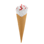 Soft ice cream in a wafer with strawberry sauce - food dummy 22 cm - 0