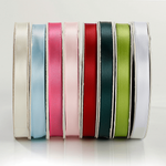 Satin ribbon, 10 mm x 25m pink - 1