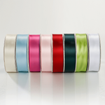 Satin ribbon, 25 mm x 25m red - 1