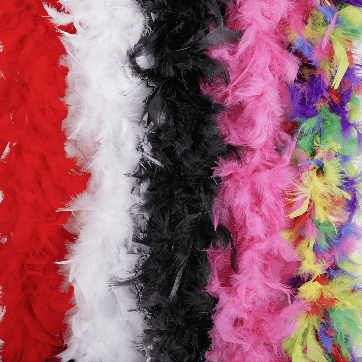 Boa de plumas, roja, 180 cm - 4 Boa de plumas, roja, 180 cm - 4