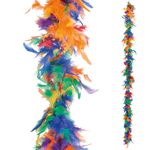 Boa de plumas, colorida, 180 cm - 0