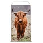 Banner made of textile cow on pasture with LED 60 x 110 cm - 0