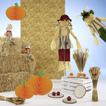 Décoration Disques en bois imprimé 23 cm Ø 2er set - 2
