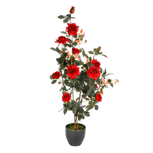 Bouquet de roses en pot 115 cm