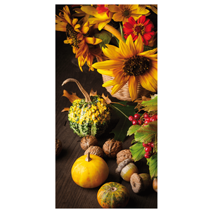 Schwer entflammbarer Stoffbanner "Herbstdeko" aus Fahnenstoff 100 x 200 cm