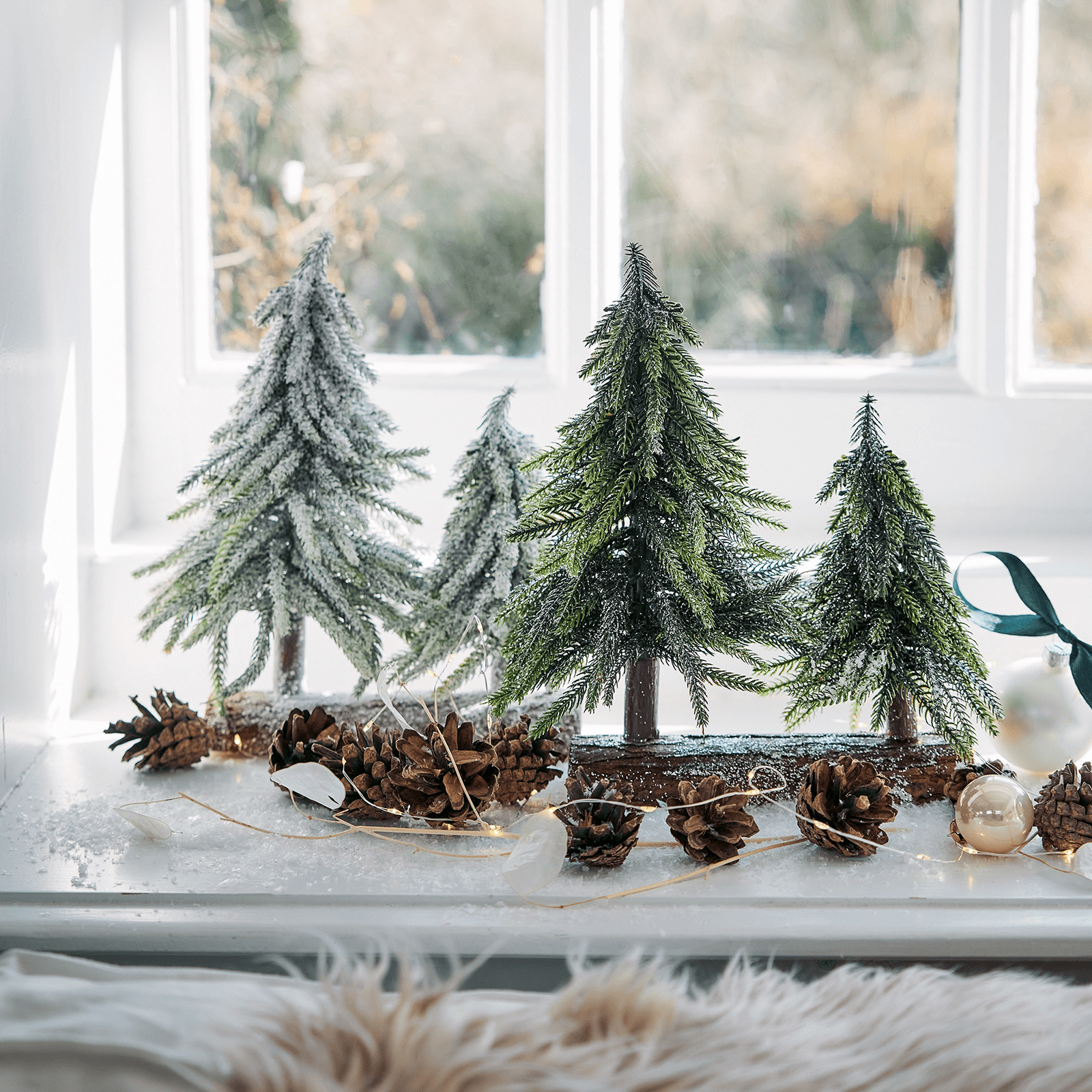 50 Branches De Sapin Artificielles Vertes (6 Cm) - Pour Décorations De Noël, Couronnes De L'Avent, Bricolage Créatif