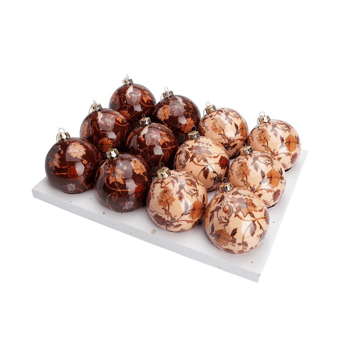 12 Weihnachtskugeln 8cm - Bruchsicher Aus Schaumstoff (Champagner Gold)