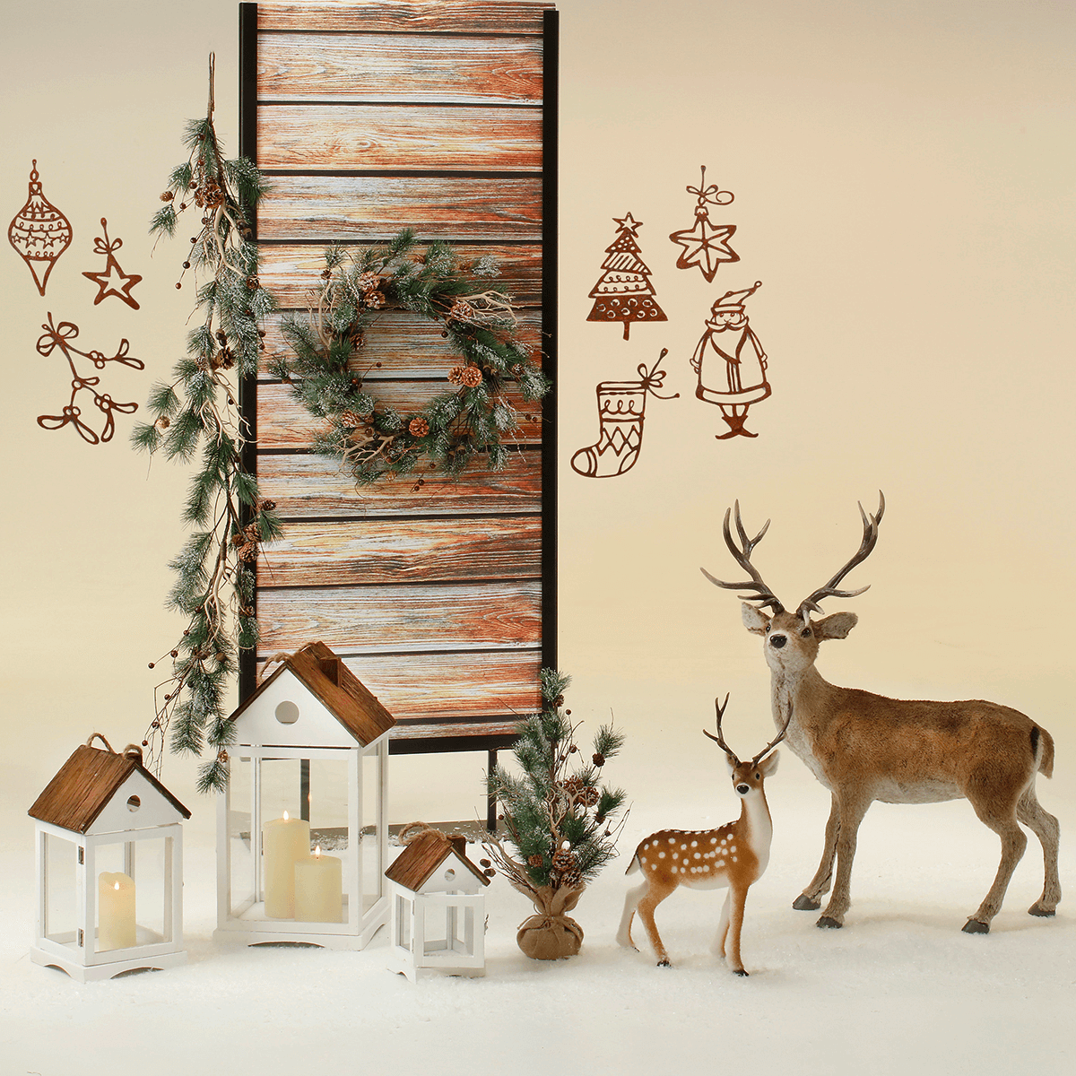 Hirsch Deko-Tier mit Geweih 83 x 40 x 90 cm  - 5 Hirsch Deko-Tier mit Geweih 83 x 40 x 90 cm  - 5