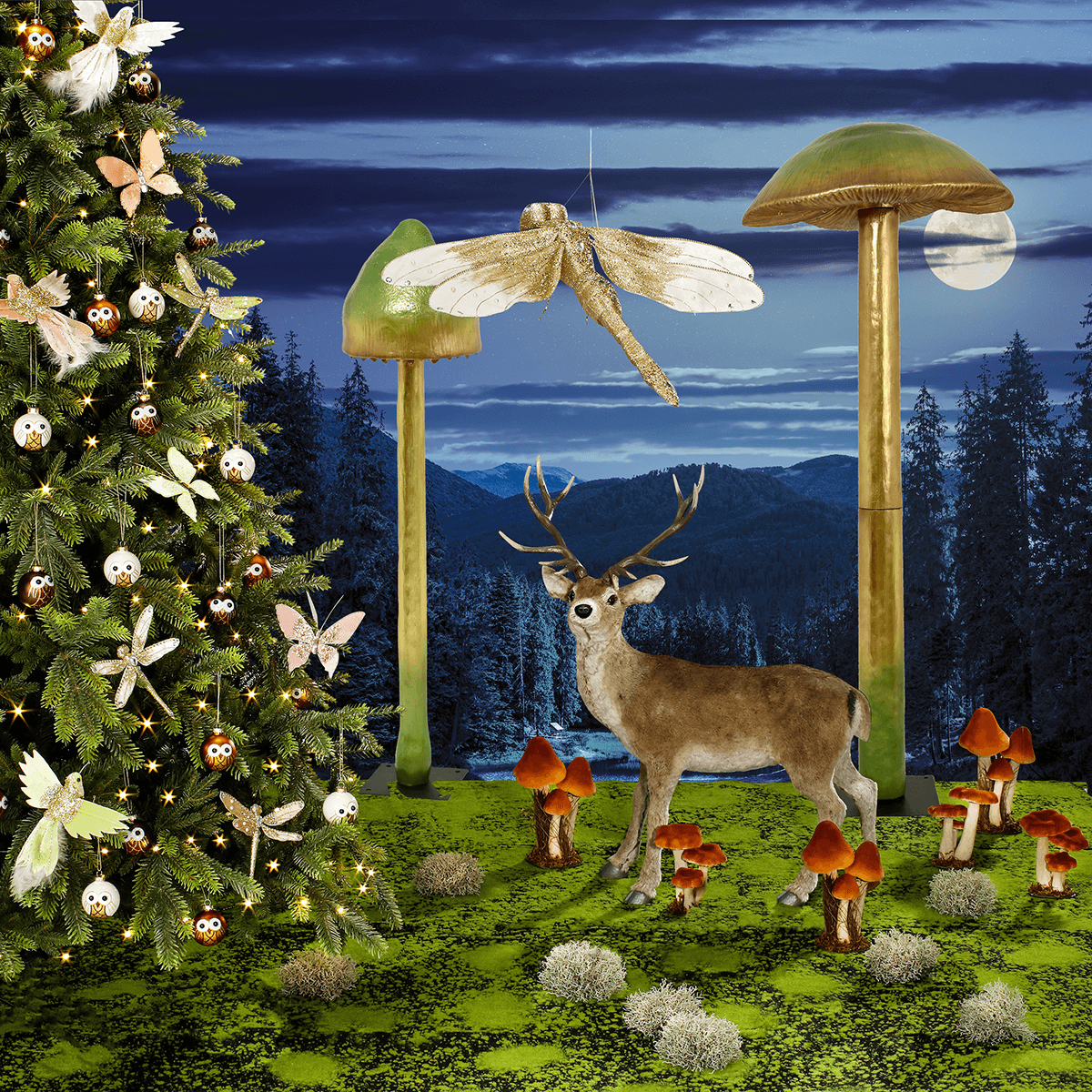 Hirsch Deko-Tier mit Geweih 83 x 40 x 90 cm  - 3 Hirsch Deko-Tier mit Geweih 83 x 40 x 90 cm  - 3