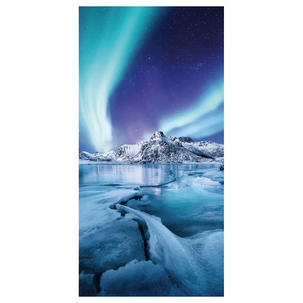 Flame retardant fabric banner "Northern Lights" made of flag fabric 100 x 200 cm