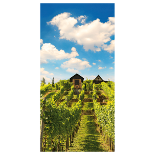 Flame retardant fabric banner "Sunny Vineyard" made of flag fabric 100 x 200 cm