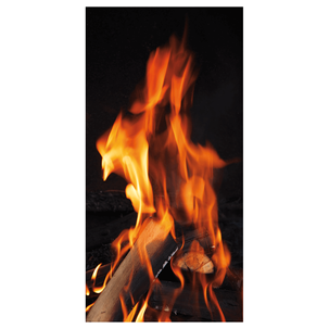 Flame retardant fabric banner "Fire" made of flag fabric 100 x 200 cm