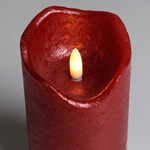 LED Wax Candle red 7,5 cm Ø, 12,5 cm high - 1