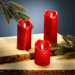 LED Wax Candle red 7,5 cm Ø, 12,5 cm high - 2