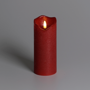 LED Wax Candle red 7,5 cm,  Ø 15 cm high