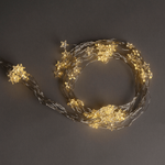 Micro LED star wire light chain battery-operated warm light 80 cm - 0