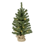 Deko Tannenbaum mit LED und Jutesack 60 cm grün - 0