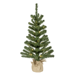 Deco Christmas Tree with LED and Jute Bag 75 cm green - 0