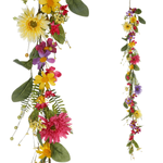 Artificial Gerbera Field Flower Garland Artificial Vine multicoloured 140 cm - 0