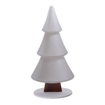 Présentoir Sapin des neiges avec paillettes 49 x 99 cm argent - 0