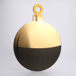 Christmas ball display 35 x 46 cm black gold - 0