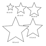 Deco fabric folding star gold with zip 110 cm - 3