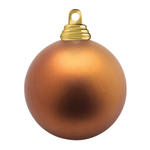 Christmas baubles made of flame retardant plastic copper matt - 0