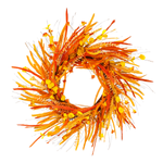 Couronne décorative XL automnale "Mélange d'automne" Ø 55 cm orange jaune - 0