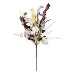 Branche artificielle "mélange coton-fleur-herbe" 25 x 58 cm - 0