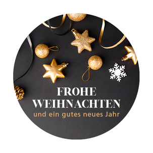 Merry Christmas label with stars black angular 3,5 cm 500 pc.