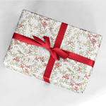 Sustainable wrapping paper with forest animals, vines and red berries - 50 m wrapping paper roll - 1