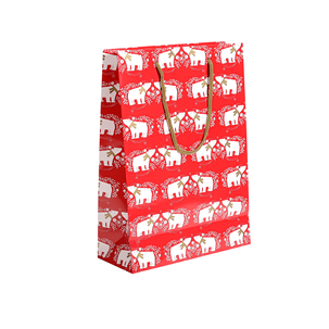 Bolsa de regalo de oso polar juego de 12 33,5 x 24 x 10 cm, 150 gr/m²