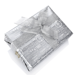 Gold & Silver Christmas Double Sided Gift Wrapping Paper with Christmas Symbols - 50m Wrapping Paper Roll - 4