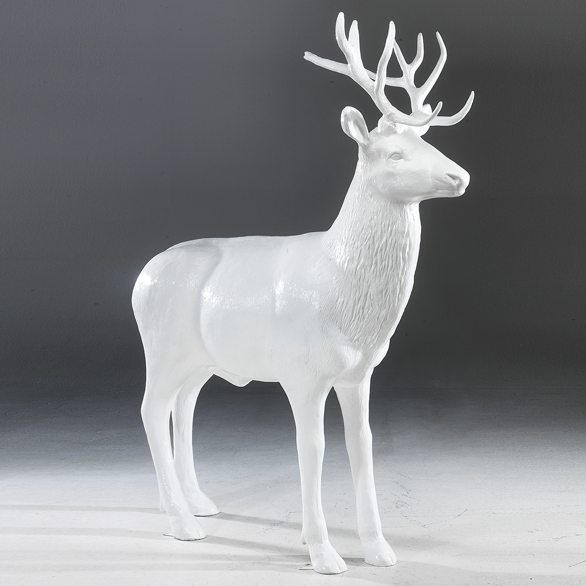 Deko-Hirsch 231 cm hoch, weiß - 1 Deko-Hirsch 231 cm hoch, weiß - 1
