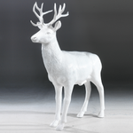 Decorative deer height 231 cm, white - 2