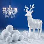 Decorative deer height 231 cm, white - 3