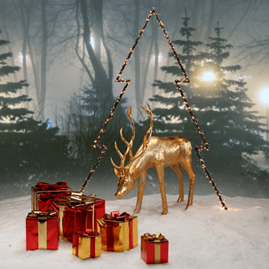 10x Weihnachtsglöckchen Rot Mit Schneeflocken - 35mm Durchmesser