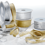 Cinta de regalo Glamour 5 mm x 50 m plata - 3
