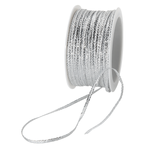 Gift ribbon Glamour 5 mm x 50 m silver - 0
