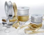 Gift ribbon "Glamour" 10 mm x 20 m silver - 1