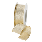 Gift ribbon "Glamour" 40 mm x 20 m gold - 0