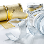 Cinta de regalo "Luxury" 25 mm x 20 m plata - 2
