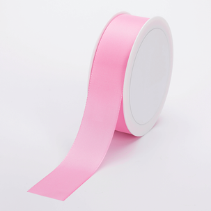 Taffeta ribbon with selvedge 40 mm, 50 m, pink