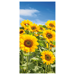 Flame retardant fabric banner "Sunflower Field" made of flag fabric - 0