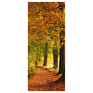 XL Stoffbanner "Herbstwald" aus schwer entflammbarem Fahnenstoff 150 x 200 cm