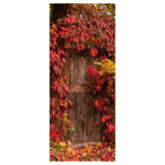 Flame retardant fabric banner "Wooden door with red wine" made of flag fabric - 0