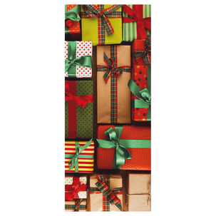 Flame retardant fabric banner "Gifts" made of flag fabric