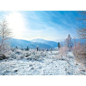 XXL-Planenbanner "Winterlandschaft" aus schwer entflammbarer LKW-Plane